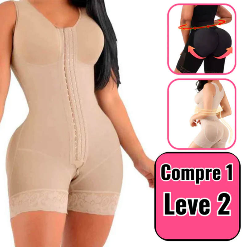 (Pague 1 e Leve 2) Cinta Modeladora de Alta Compreesão MaxCompress Alça Ajustável Versão Diamond